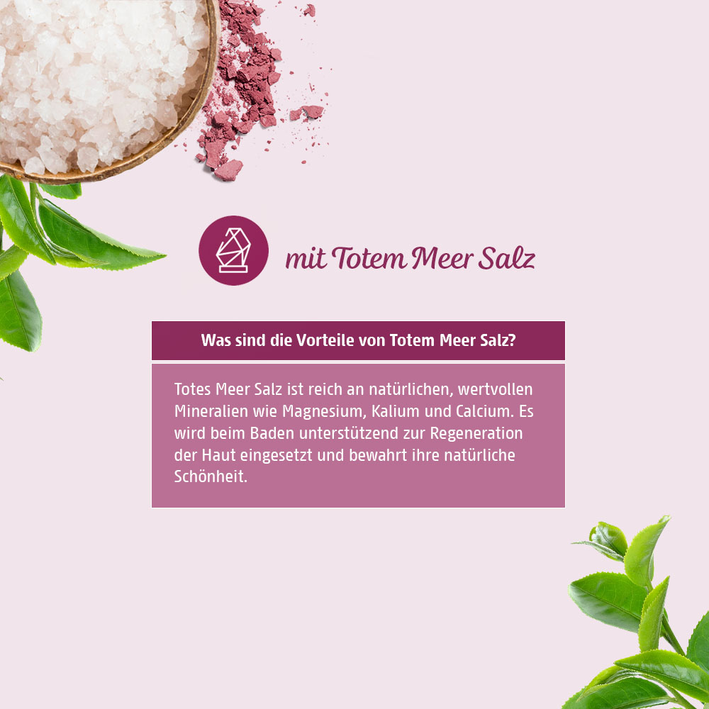 Badesalz Basisches Bad ist mit Totem Meer Salz
