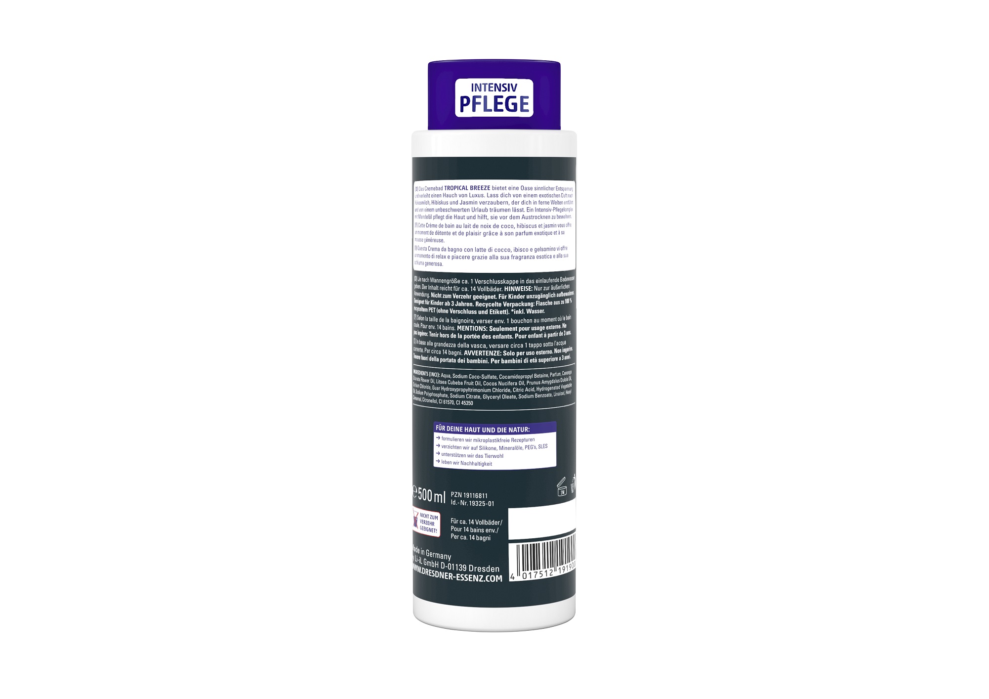 Produktbild Cremebad Tropical Breeze (Rueckseite)