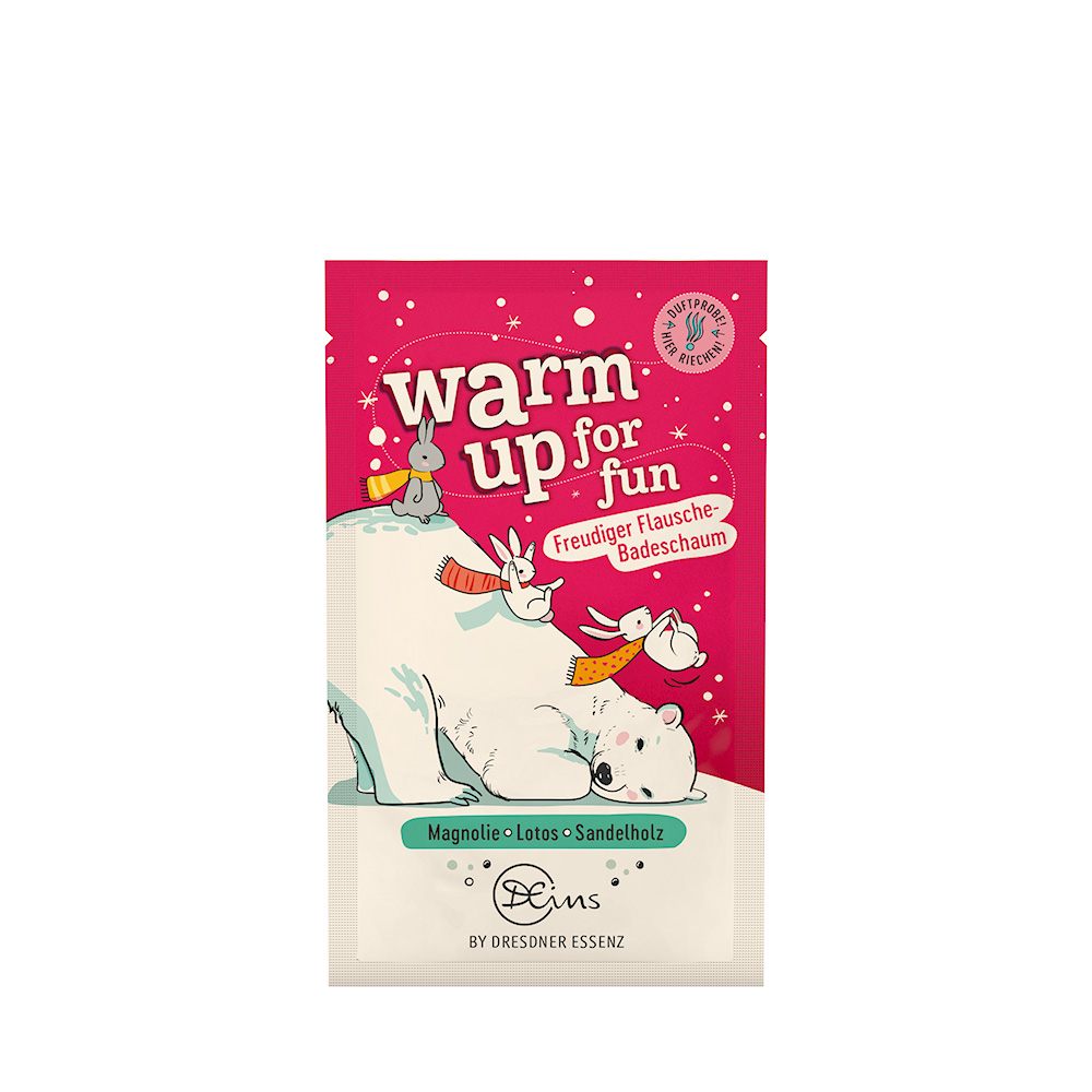 Produktbild Badeschaum Warm up for fun (Vorderseite)