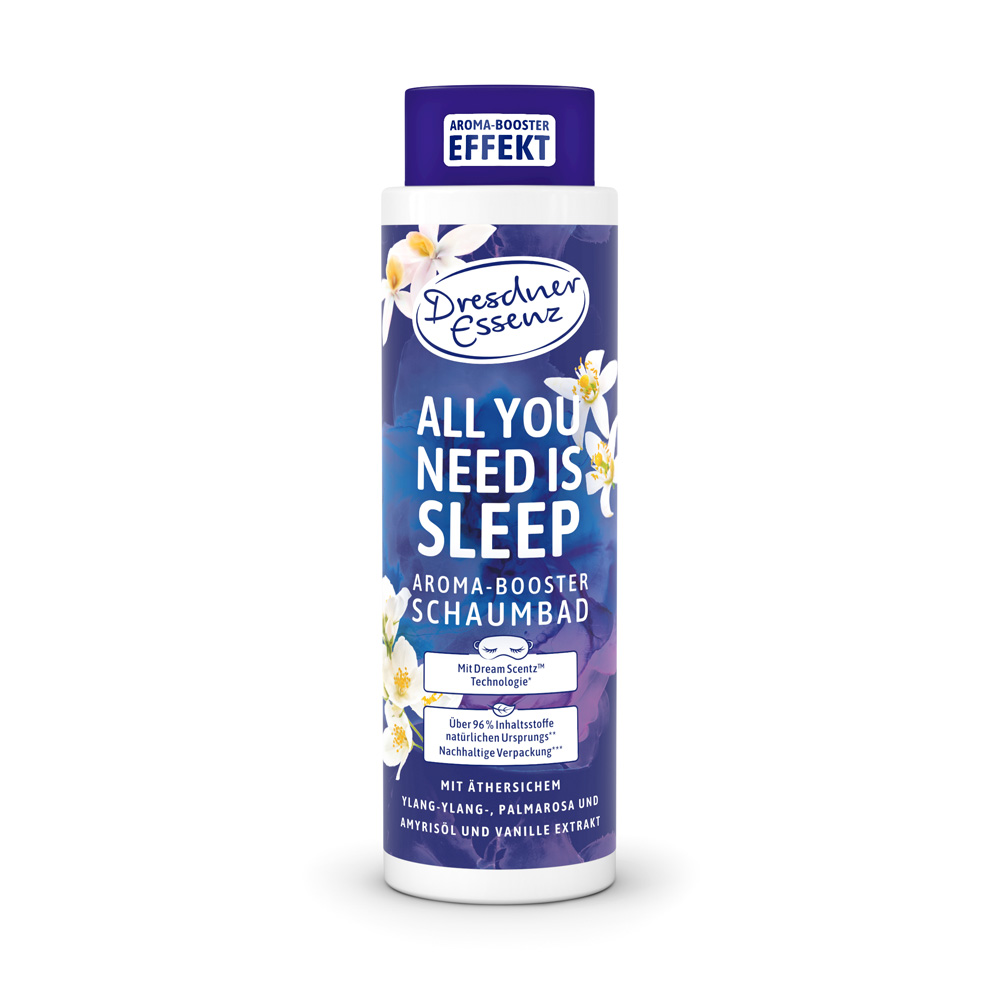 Abbildung des Aroma Booster Schaumbads "All you need is sleep"
