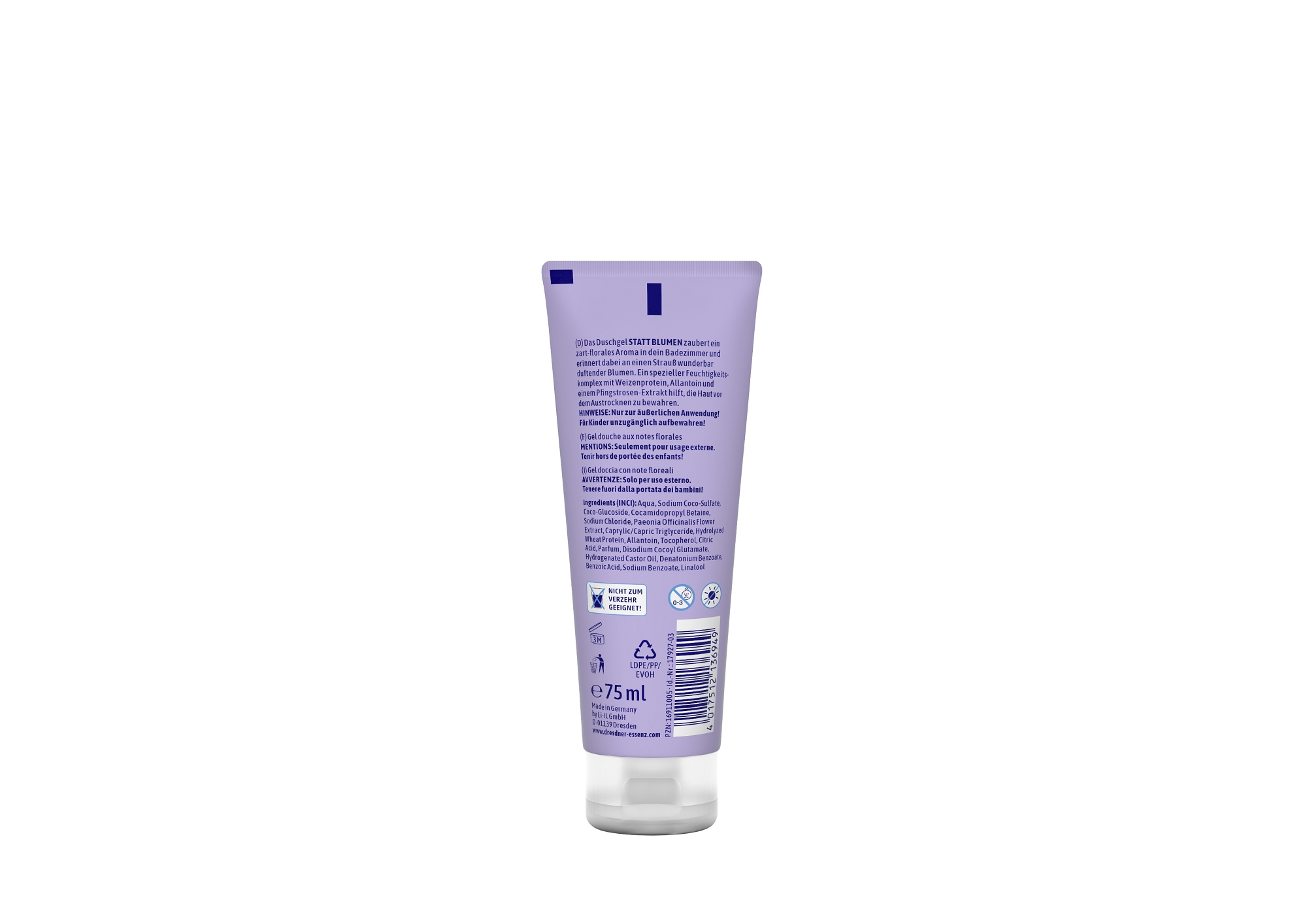 Produktbild Duschgel Statt Blumen (Rueckseite)