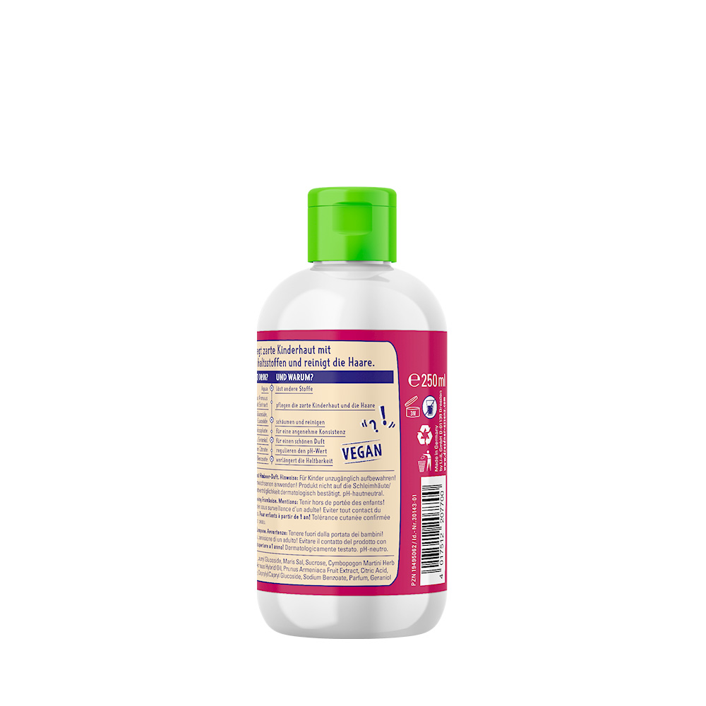 Produktbild Dreckspatz Duschgel Freu dich (Rückseite)