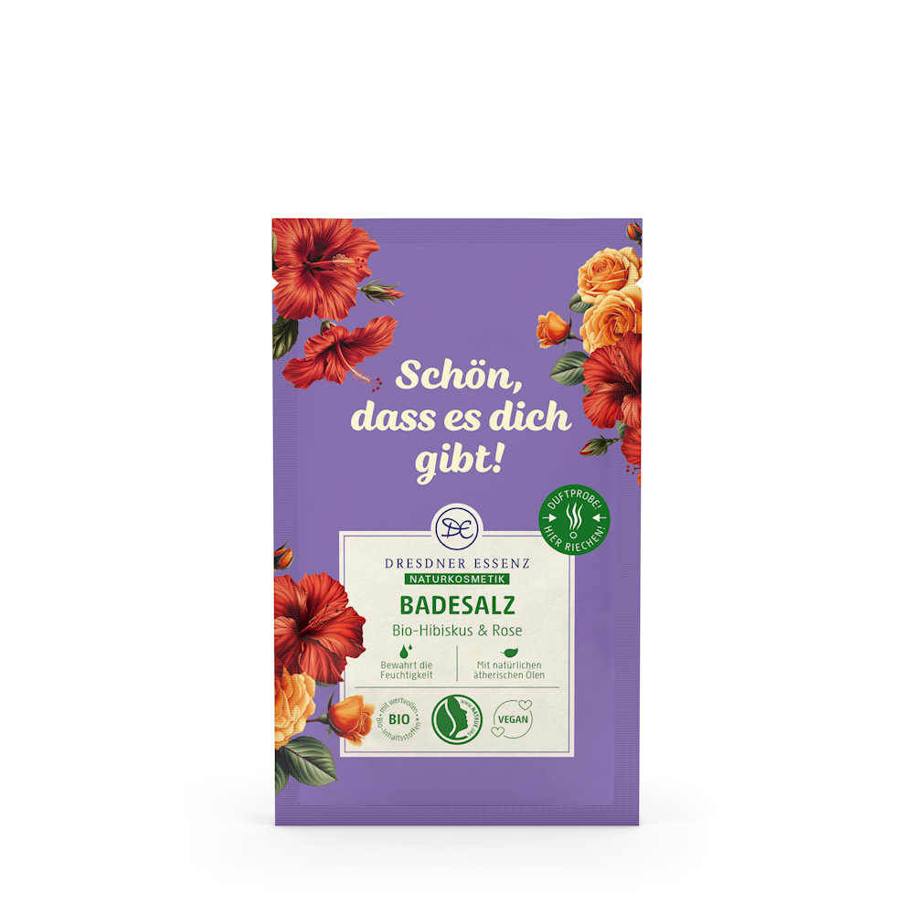 Produktbild Badesalz Bio-Hibiskus und Rose (Vorderseite)