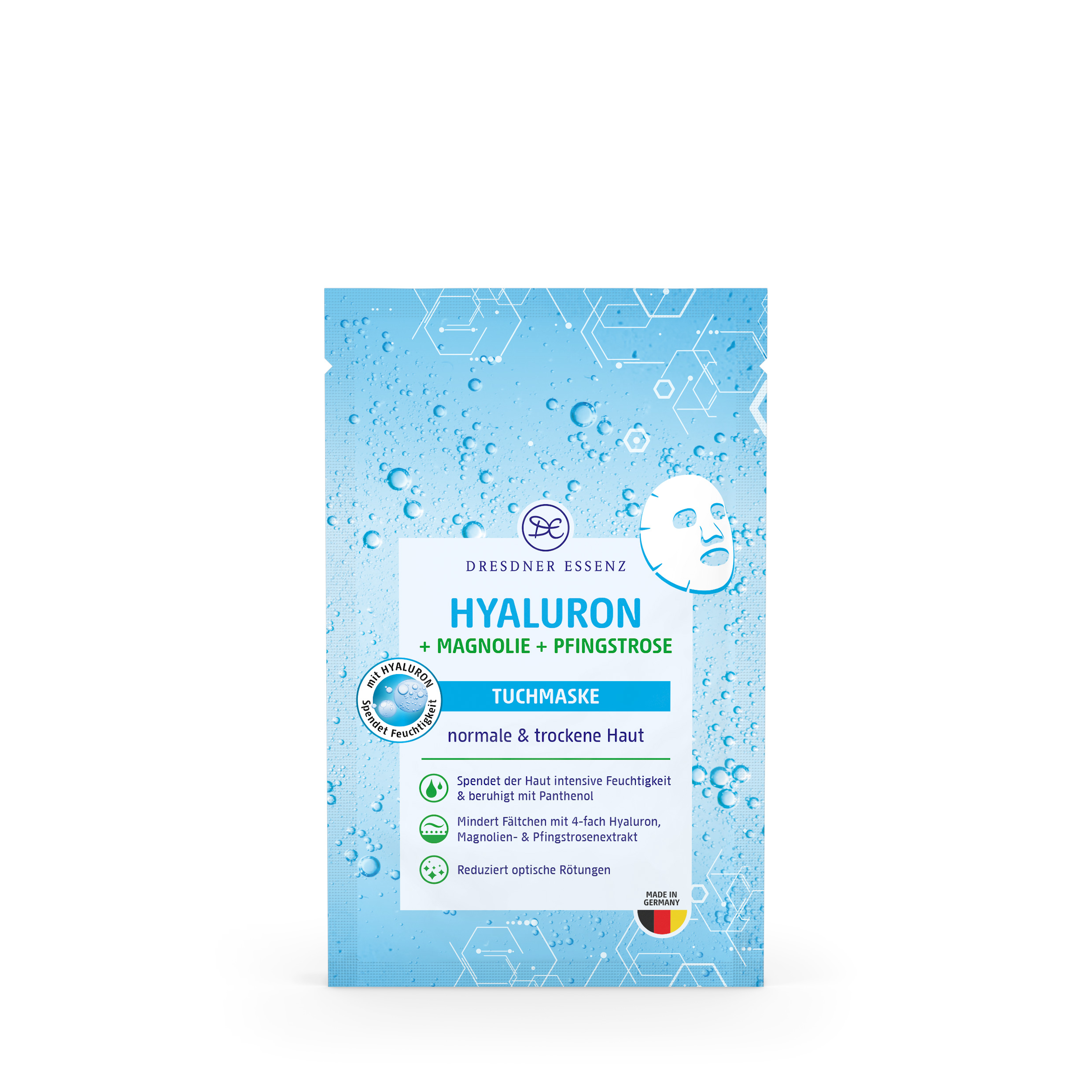 Hyaluron Tuchmaske Produktbild Hyaluron Tuchmaske (Vorderseite)