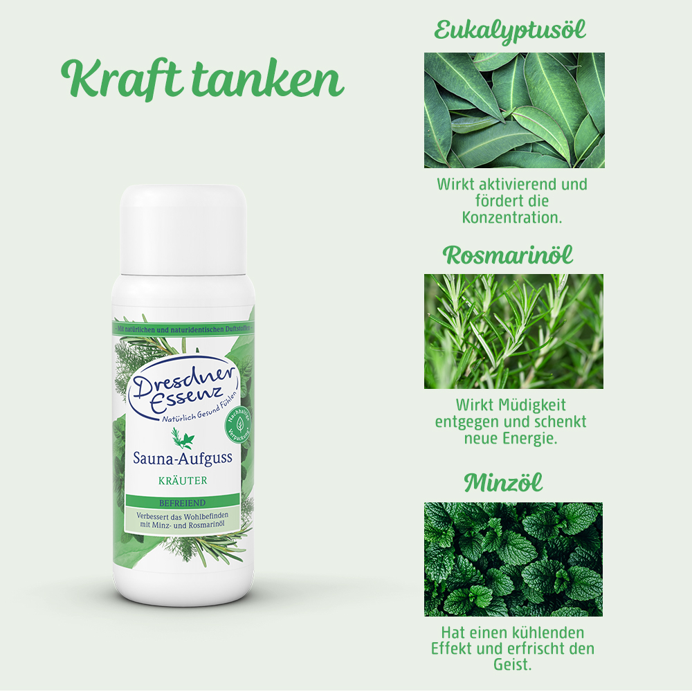Sauna-Aufguss Kraeuter zum Kraft tanken