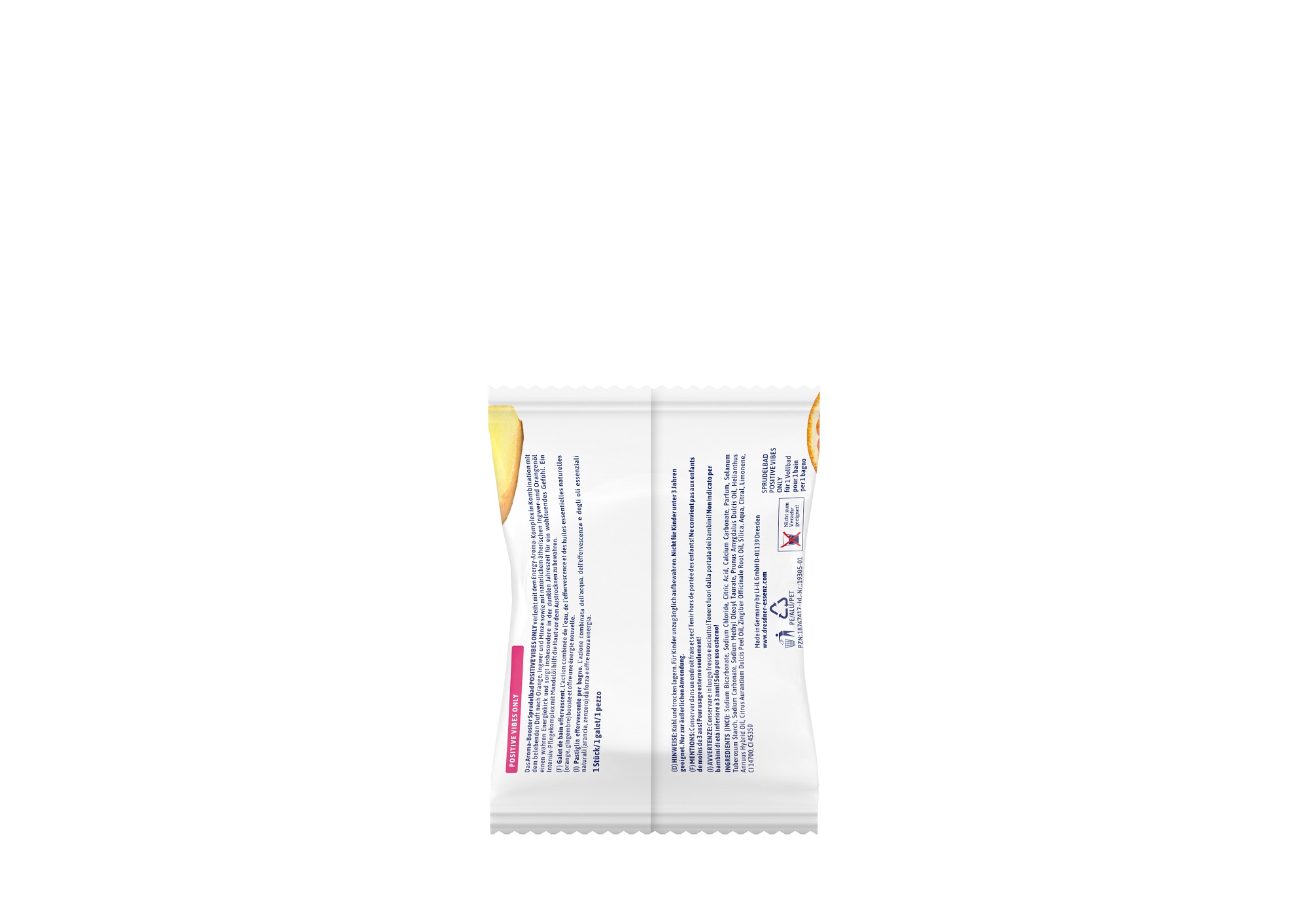 Produktbild Aroma-Booster Sprudelbad "positive Vibes only" (Rueckseite)