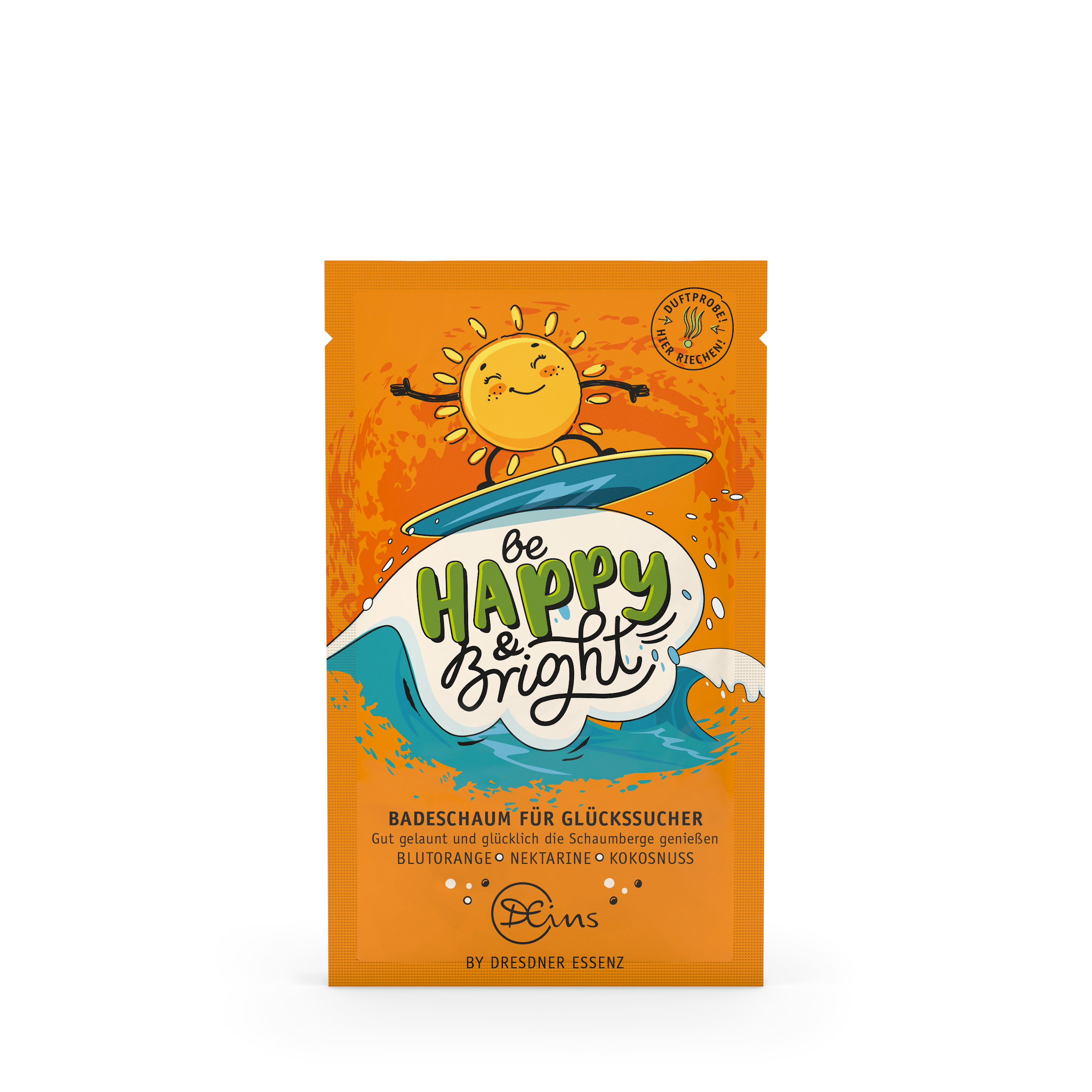 Produktbild Badeschaum Be happy & bright (Vorderseite)