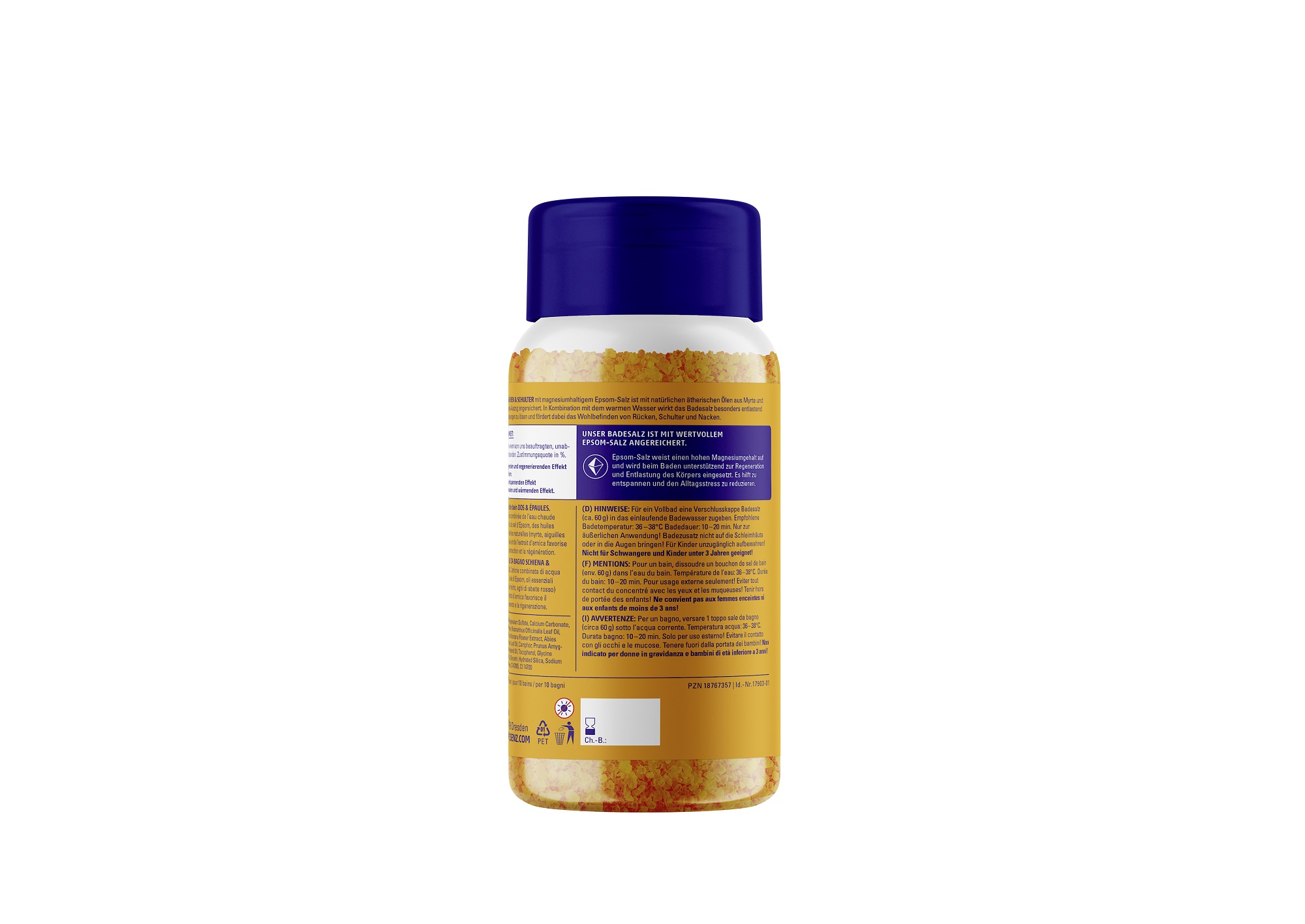 Produktbild Badesalz Ruecken & Schulter 600g (Rueckseite)